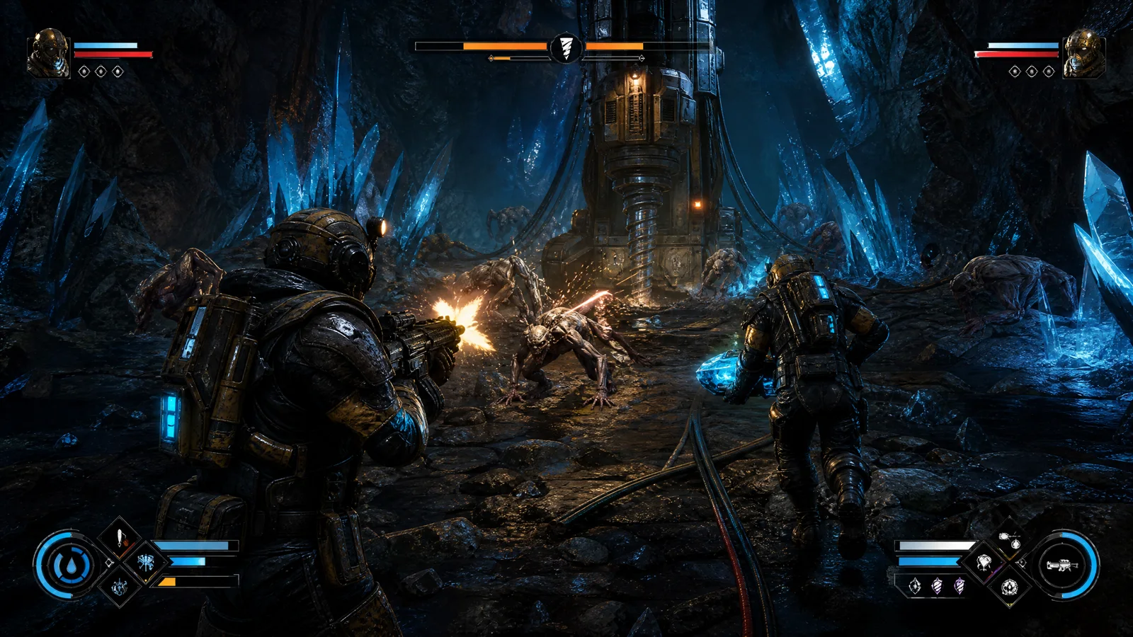 Gameplay hry Krystalová šachta